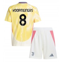 Camiseta Juventus Teun Koopmeiners #8 Visitante Equipación para niños 2024-25 manga corta (+ pantalones cortos)